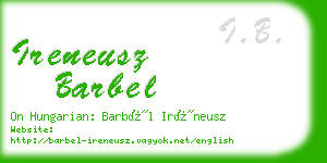 ireneusz barbel business card